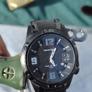 Armitron Black Stainless Steel Watch